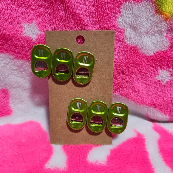 Green Monster Tab Hair Clip Set - Picture 1 of 2